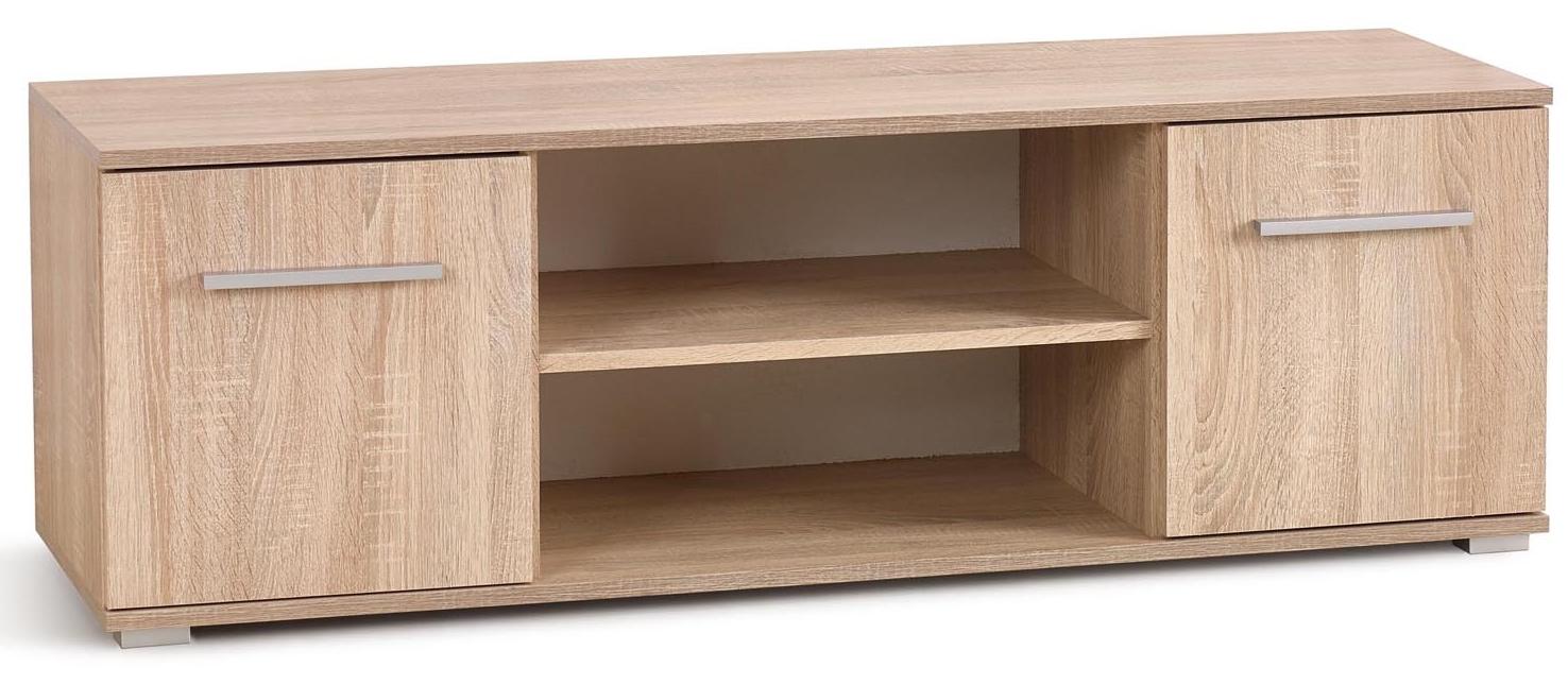 Szafka pod telewizor z półkami dąb sonoma 137 cm