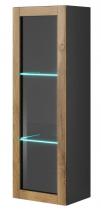 LIVO W120 witryna wisząca 120cm dąb volan