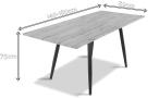 Stół rozkładany 140-180cm blat imitacja betonu Mitchell Beton