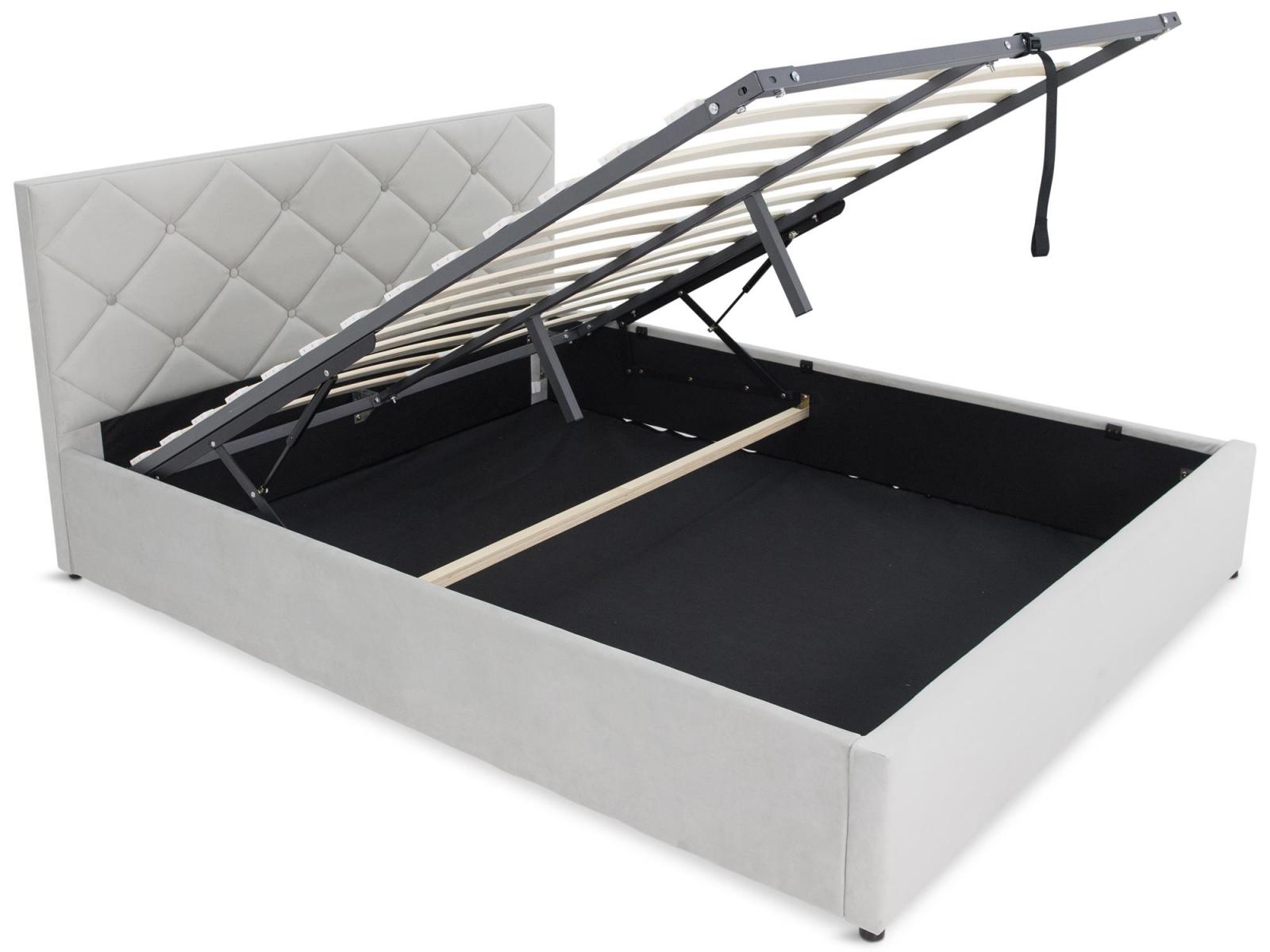 łóżko z dużym pojemnikiem na pościel