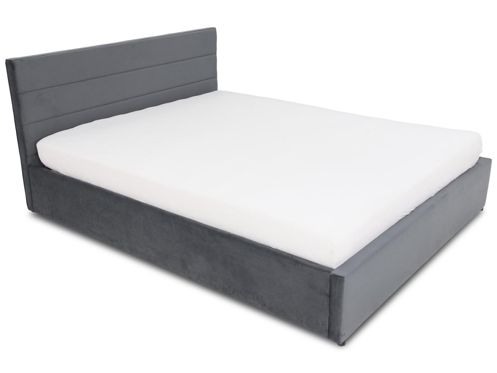 Tapicerowane łóżko z zagłówkiem