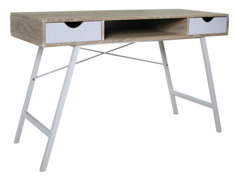 Biurko z szufladami w stylu skandynawskim 120 cm B-140