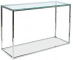 Konsola Hilton C transparentny/srebrny 120x40