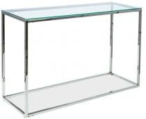 Konsola Hilton C transparentny/srebrny 120x40