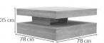 Stolik obrotowy CFTT4181 Forte ciemnoszary 78x78 cm