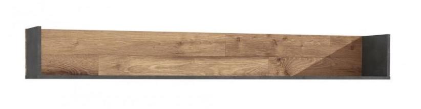 Półka wisząca dąb klepkowy + beton - Forte Hud