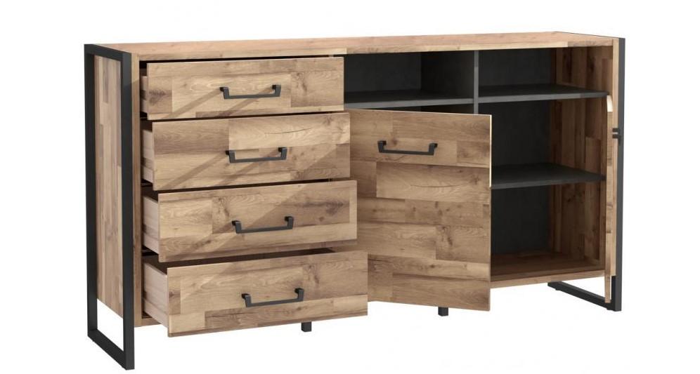 Komoda Dąb Klepkowy z kolekcji Hud Forte 