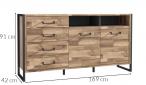 Komoda w stylu industrialnym Hud HUDK231 Forte dąb