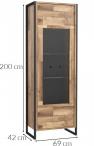 Witryna w stylu modernistycznym L/P Hud HUDV711 Forte
