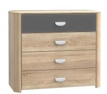 Nowoczesna komoda dąb sonoma 94x82cm YOOP YPK24 Forte