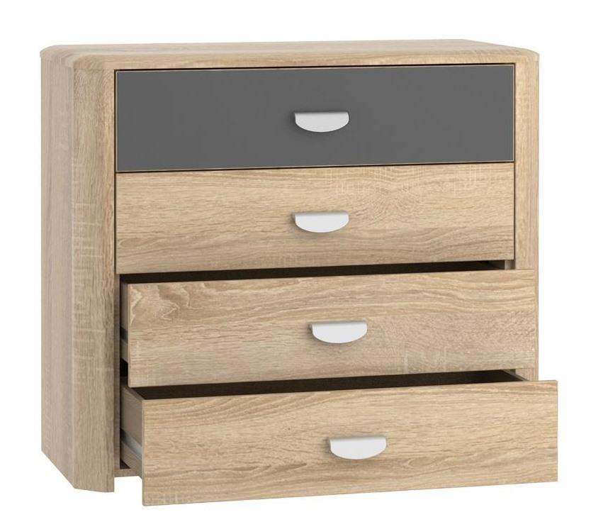 Nowoczesna komoda dąb sonoma 94x82cm YOOP YPK24 Forte