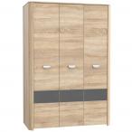 Trzydrzwiowa Szafa ubraniowa 133x194cm YOOP YPS83 Forte