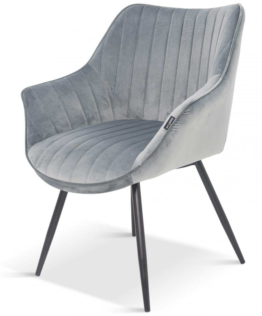 Krzesło tapicerowane Bergen jasnoszare
