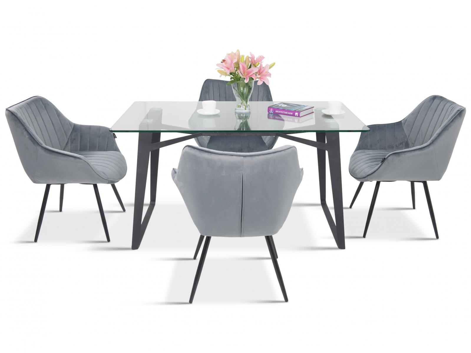 Meble do jadalni szklany stół