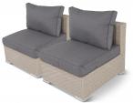 Dwa Moduły środkowe technorattan Nilamito Light Grey