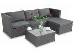 Narożnik technorattanowy Farlito V Anthracite & Ice Grey
