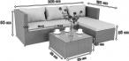 Narożnik technorattanowy Farlito V Anthracite & Ice Grey