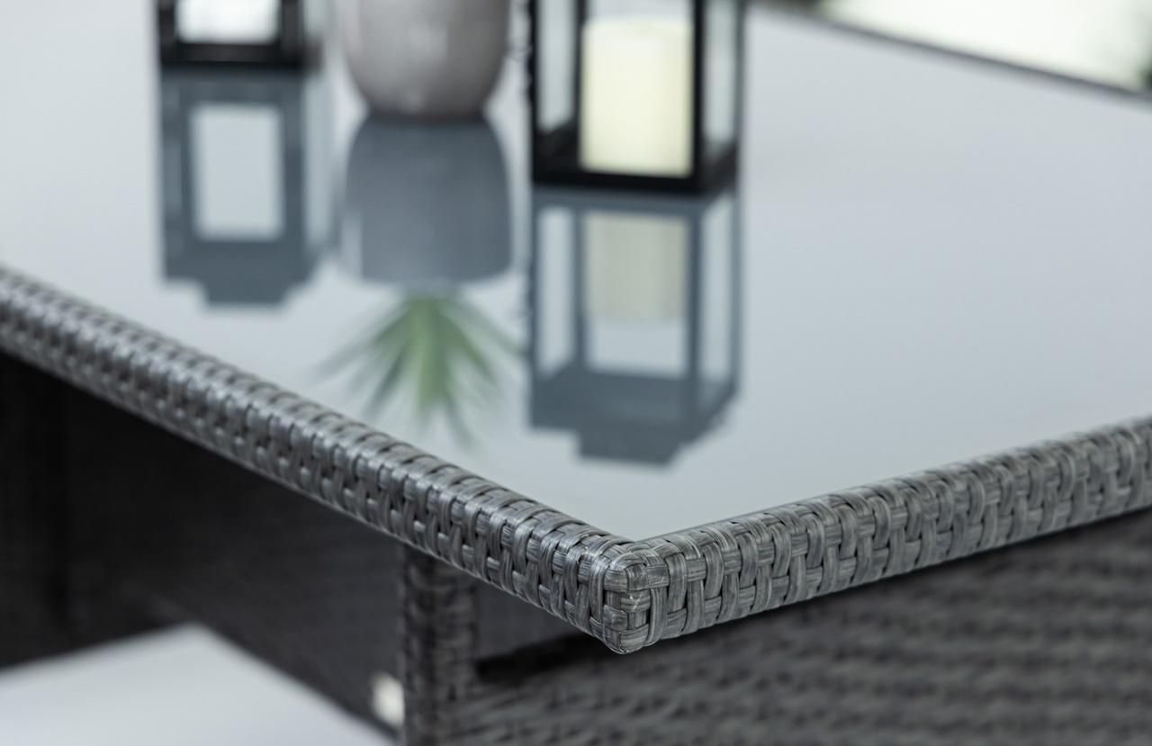 blat stołu technorattanowego szary