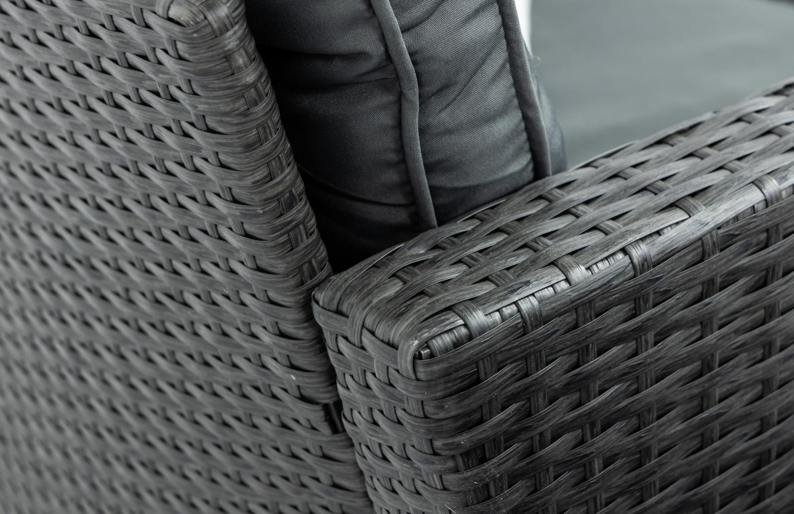 plecionka w ciemnoszarym technorattanie