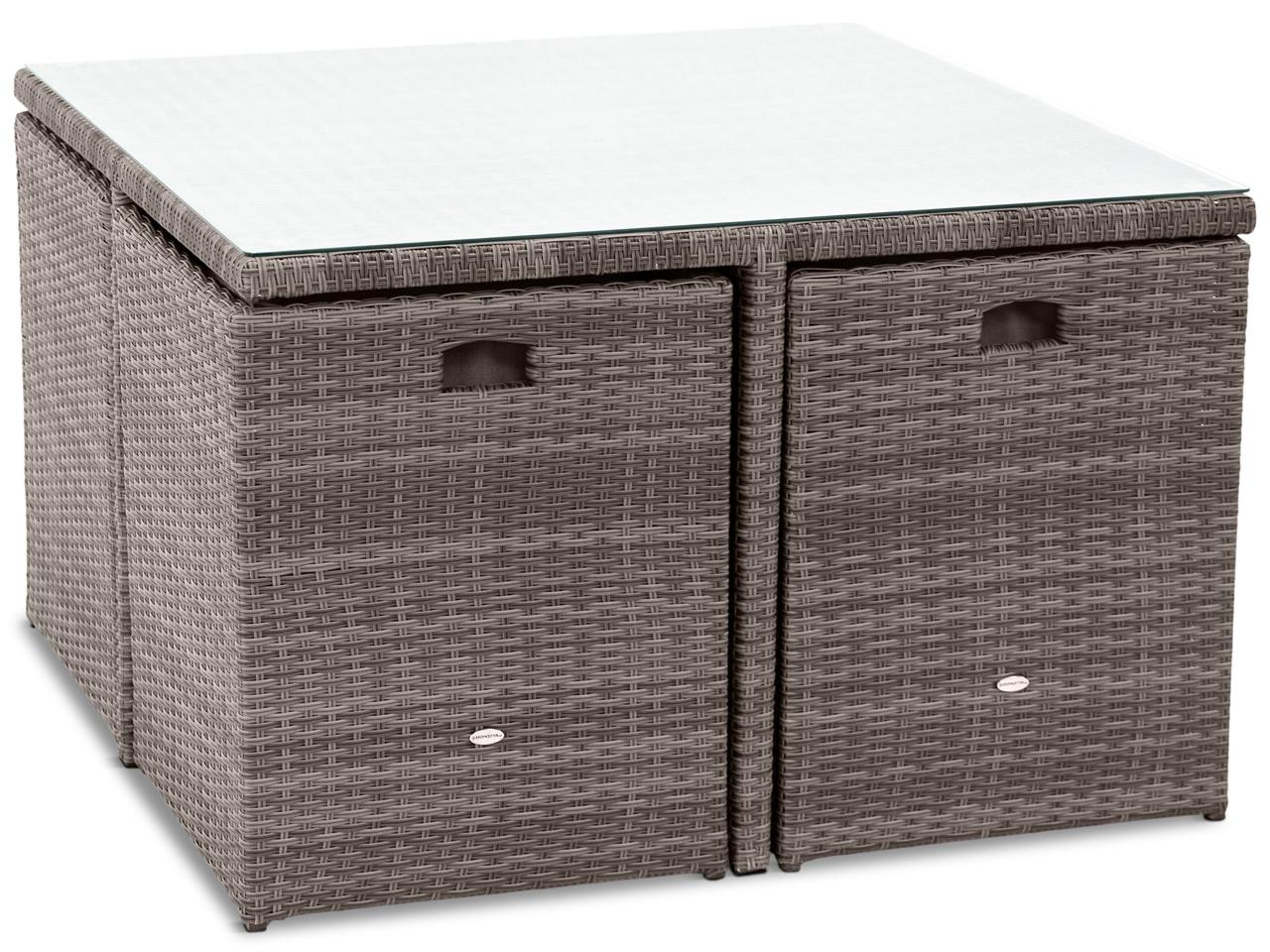 meble ogrodowe kostka brązowe