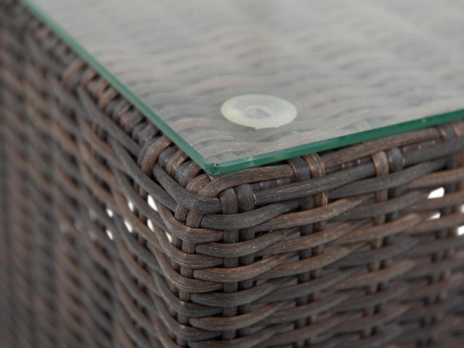 Meniza Brown Elite&Gray - stolik ze szklanym blatem