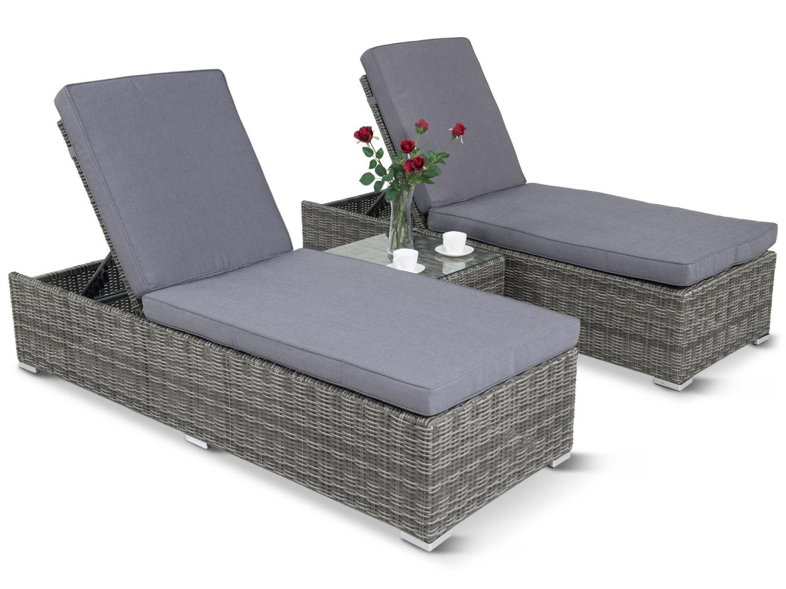 Zestaw leżaków ze stolikiem Meniza meblobranie