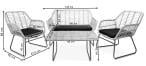 Designový zahradní nábytek Torgiano Set hnědá - wymiary