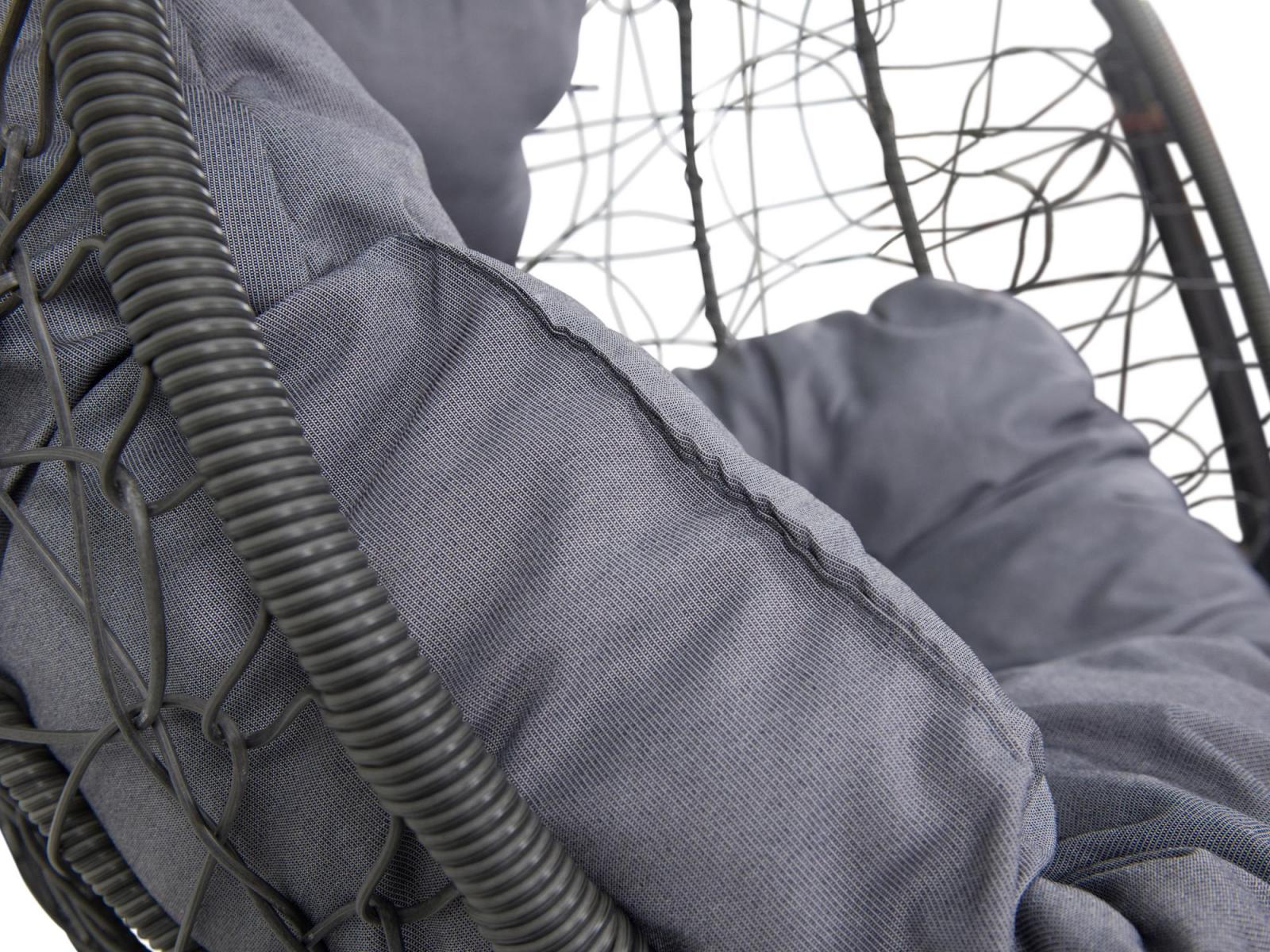 fotel wiszący kokon DONDOLO Dark grey - plecionka