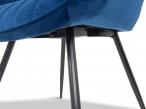 Stół 160-300cm i 6 krzeseł tapicerowanych Bergen Sew 6 Granatowy