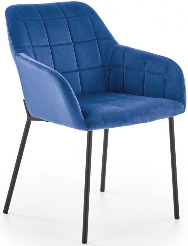 Nowoczesne tapicerowane krzesło granatowe