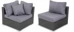 Moduł narożny + moduł środkowy do Nilamito Anthracite & Blue Grey