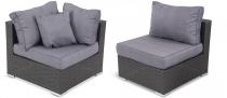 Moduł narożny + moduł środkowy do Nilamito Anthracite & Blue Grey