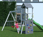 Drewniany plac zabaw dla dzieci Fungoo Flappi Grey White