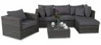 Modułowe meble z technorattanu LIGURITO VI Dark Grey