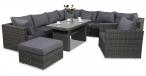Meble technorattanowe LIGURITO XI Plus Dark Grey + fotel