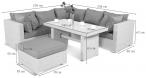 Zestaw narożny technorattan LIGURITO IX Plus Dark Grey