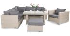 Meble technorattan NILAMITO IX PLUS Light Grey + fotel