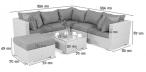 Meble technorattan do ogrodu NILAMITO IX Light Grey + fotel