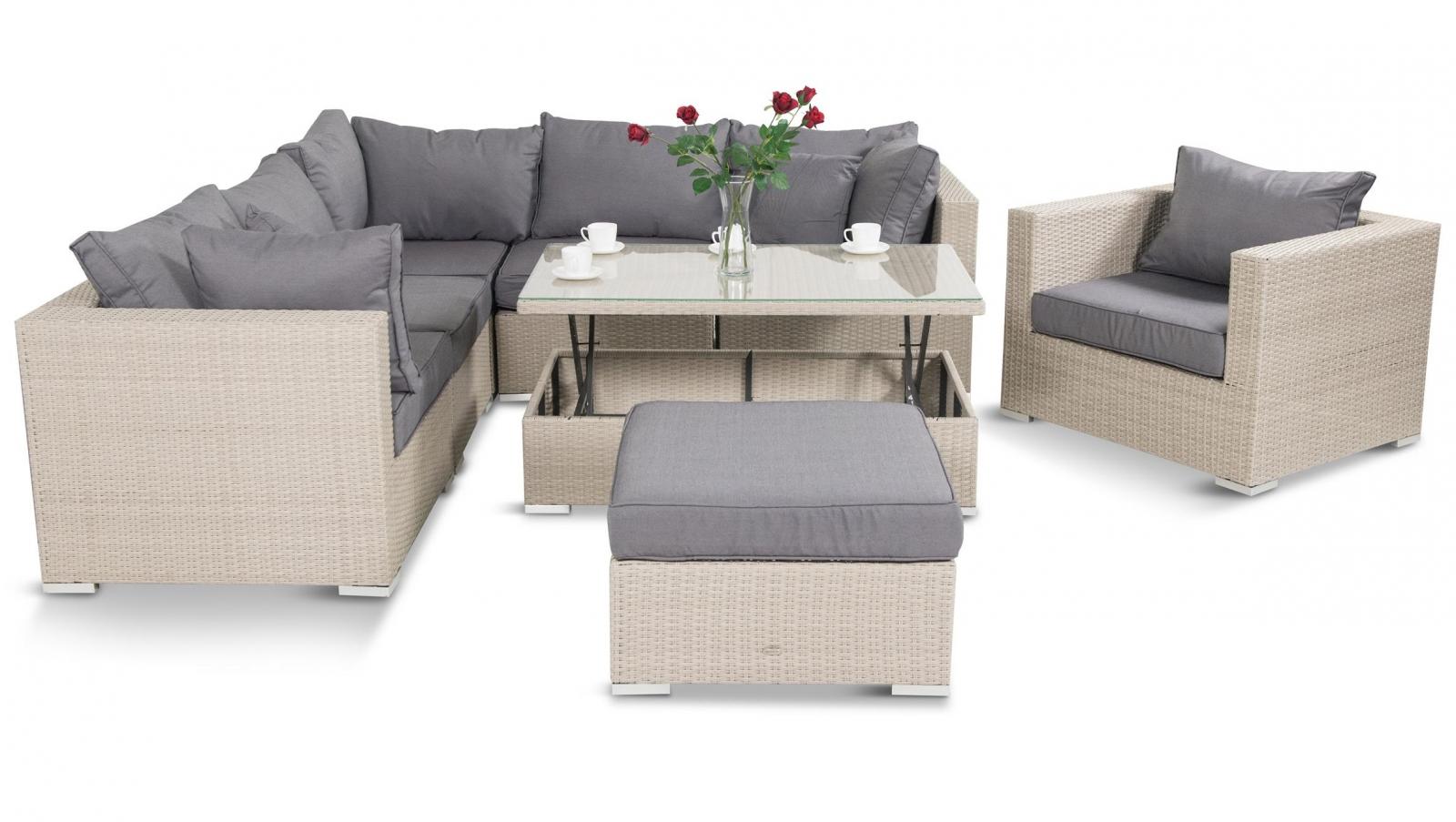 komplet mebli modułowych z wysokim stołem