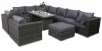 Modułowe meble technorattan LIGURITO XI Plus Dark Grey + 2 fotele