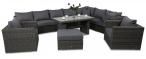 Meble technorattanowe na taras LIGURITO X Plus Dark Grey + 2 fotele