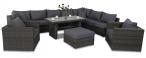 Meble technorattanowe na taras LIGURITO X Plus Dark Grey + 2 fotele