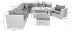 Meble technorattanowe na taras LIGURITO X Plus Dark Grey + 2 fotele