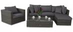Meble z technorattanu podnoszony stolik LIGURITO VI Dark Grey