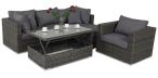 Meble z technorattanu podnoszony stolik LIGURITO VI Dark Grey