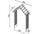 Wysoka drewniana Pergola Rosa Large ceny