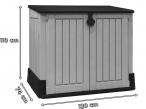 Szafa ogrodowa plastikowa Store It Out Midi Black/Grey