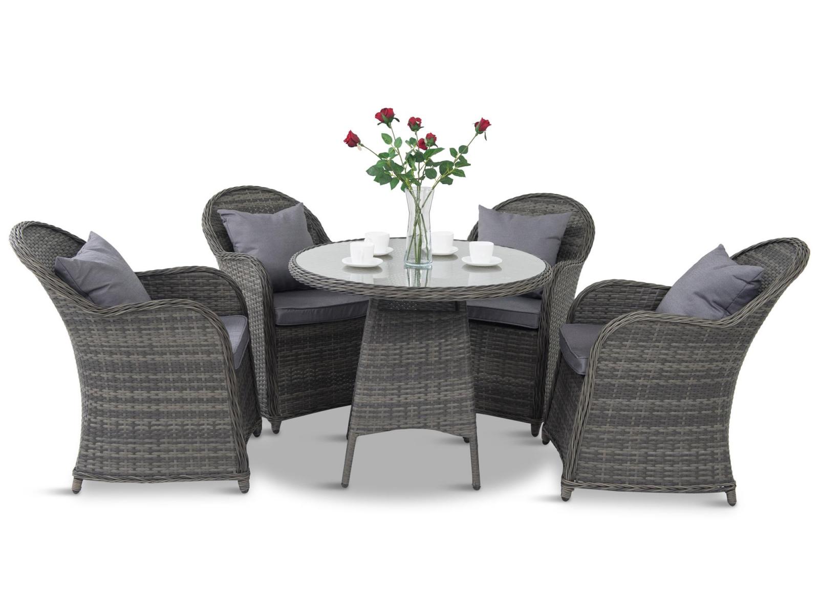 Altito Quatro Dining zestaw obiadowy z technorattanu