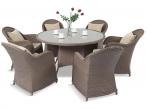Meble obiadowe na taras Altito Sei Dining Zebra & Beige