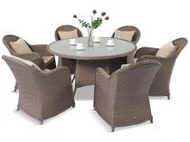 Meble obiadowe na taras Altito Sei Dining Zebra & Beige